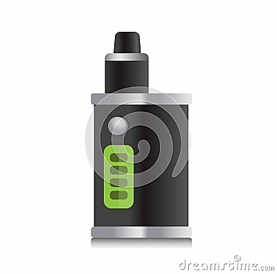Vape Liquid Electronic Cigarette with battery indicator display realistic illustration Cartoon Illustration