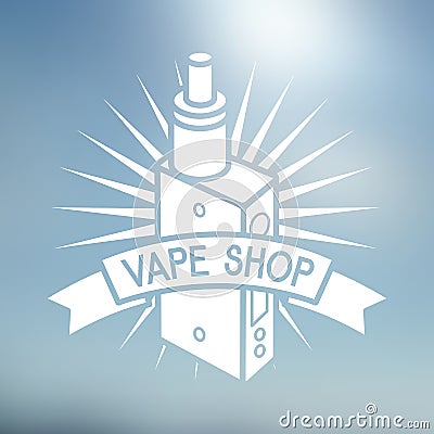 Vape shop logo Vector Illustration