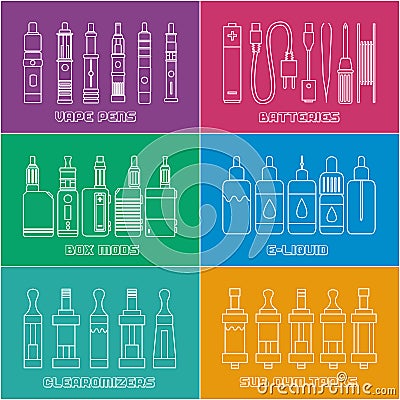 Vape shop Vector Illustration