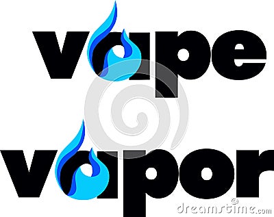 Vape, vapor bar logo Vector Illustration