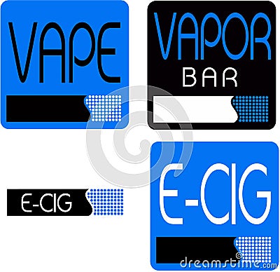 Vape, vapor bar logo Vector Illustration