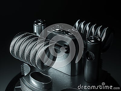 Vaping atomizer with clapton coil. 3d rendering Stock Photo