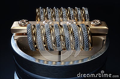 Vaping atomizer with clapton coil. 3d rendering Stock Photo