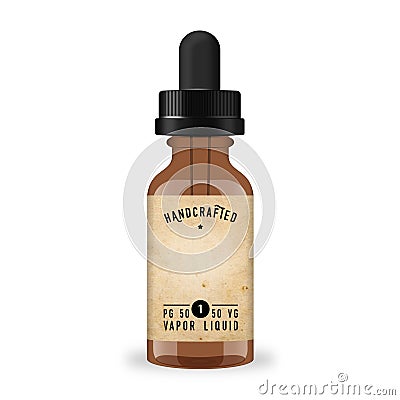 Vaping bottle with label Stock Photo