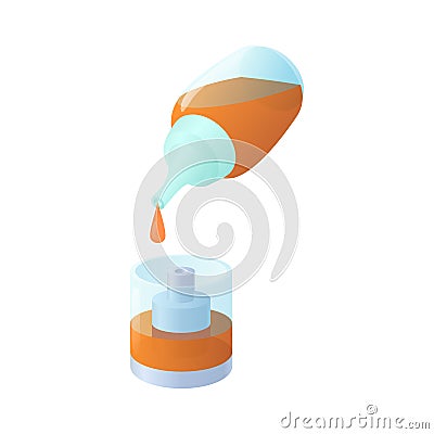 Vaping liquid bottle with dropper icon Vector Illustration