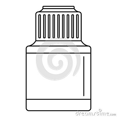 Vaping liquid bottle icon, outline style Vector Illustration