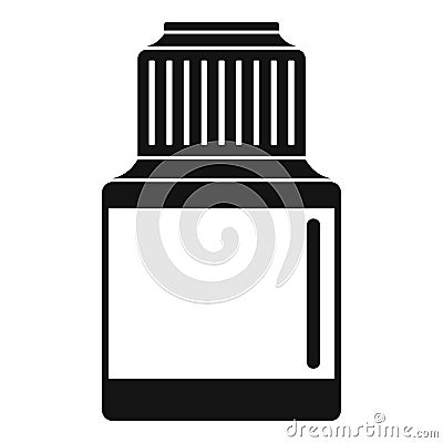 Vaping liquid bottle icon, simple style Cartoon Illustration