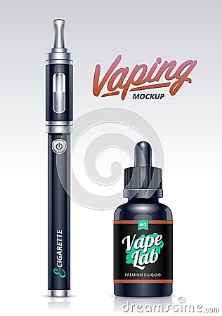 Vaping Mockup Vector Illustration