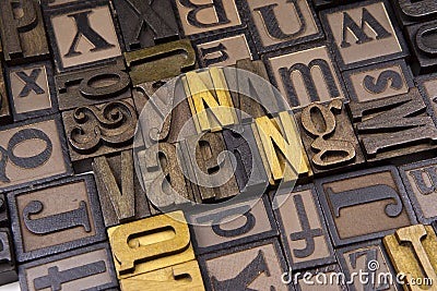Vaping in wooden typeset Stock Photo