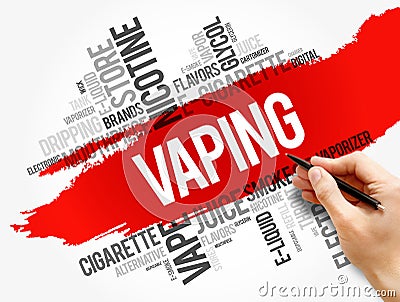 Vaping word cloud collage, concept background Stock Photo