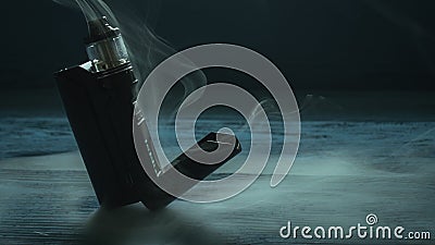 Vaporizer on a blue background Stock Photo