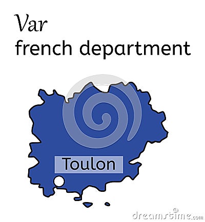 Var french department map Vector Illustration