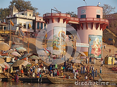 Varanasi the holy city, Ganges, India Editorial Stock Photo