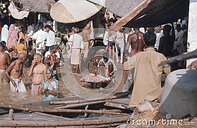 1975. India. Rajendra Prasad Ghat, 2. Varanasi. Editorial Stock Photo