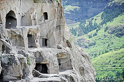 Vardzia cave city in summer Stock Photo