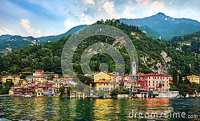 Varenna, Italy. Picturesque town at lake Como. Stock Photo