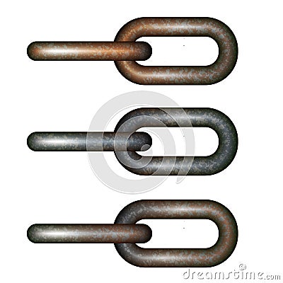 Variable color tint chain link set. Vector Illustration