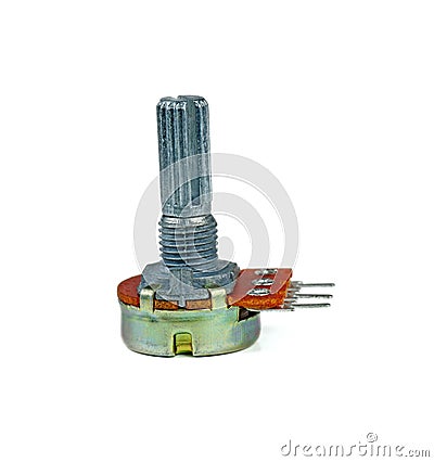 Variable resistor isolated on white Stock Photo