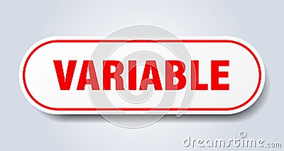 variable sticker. Vector Illustration