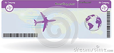 Variant of air ticket Vector Illustration