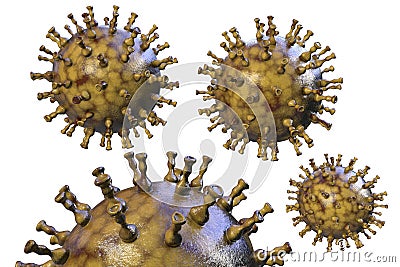 Varicella zoster or chickenpox virus Cartoon Illustration