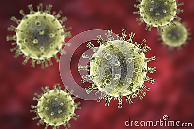 Varicella zoster or chickenpox virus Cartoon Illustration