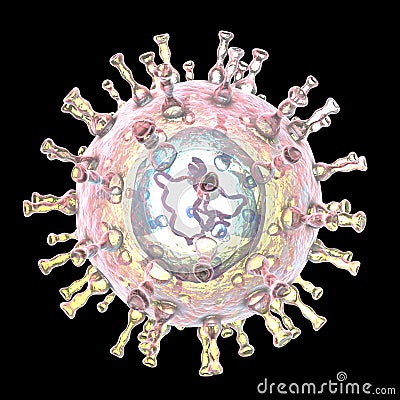 Varicella zoster virus illustration Cartoon Illustration