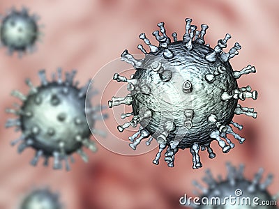 Varicella zoster virus illustration Cartoon Illustration