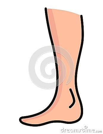 Varicose treatment icon. Normal healthy skin without varicose veins. Vascular disease diagnostic. Venous insufficiency Vector Illustration