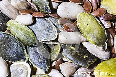 Varied seeds Stock Photo