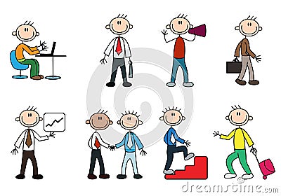 Variety business stick man Stock Photo