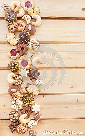 Variety of christmas cookies Stock Photo