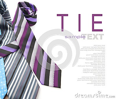 Variety color neckties Stock Photo