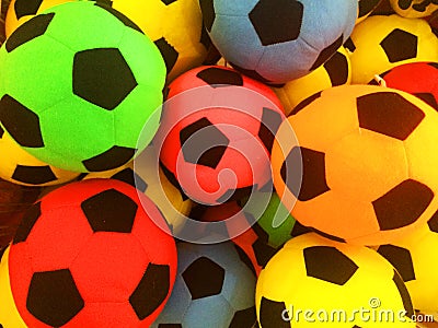 A variety of colored balls, arranged in a variety of balls Stock Photo