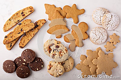 Variety of cookies for Christmas Stock Photo