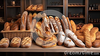 Variety of different types of bread, All sorts bread Stock Photo