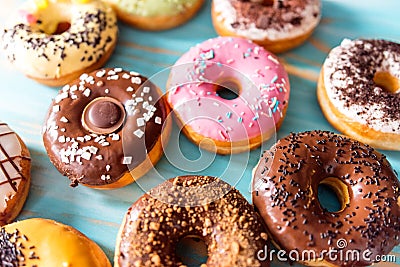 Variety of donuts Stock Photo