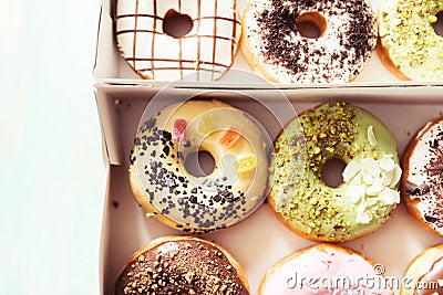 Variety of donuts Stock Photo