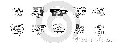 Variety of local coffee farmer line badge design with variety line element about local Ethiopian coffee farmer,coffee Vector Illustration