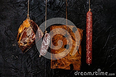 Variety meat delicacies. Stock Photo