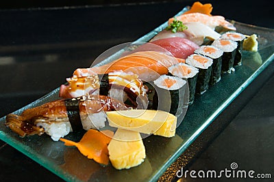 Variety Sushi Set Stock Photo