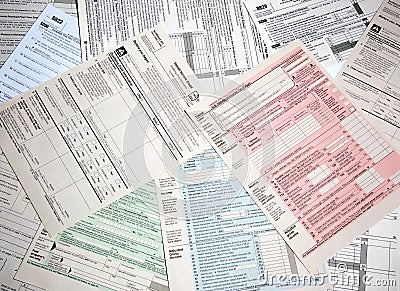 Income Tax Forms Editorial Stock Photo