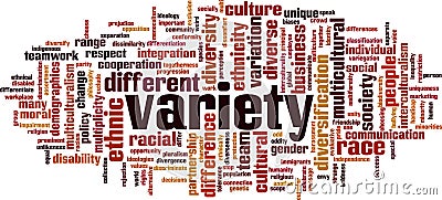 Variety word cloud Vector Illustration