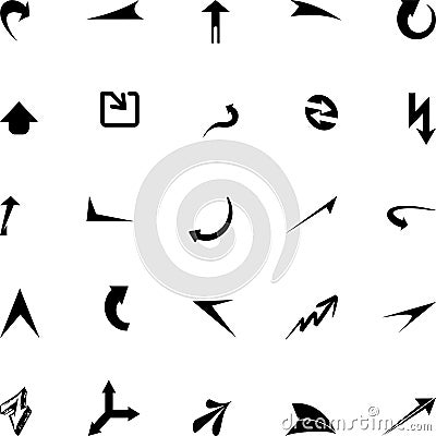 Various arrows, arrows collection, arrows icons, sticker label, Button Stock Photo