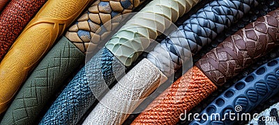 Vibrant Badminton Grips Array Showcasing Texture and Color Customization Options for Players Stock Photo
