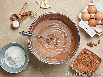 Various baking ingredients Stock Photo