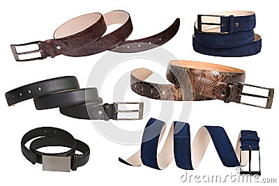 Various belts Stock Photo