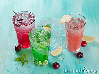 Various beverage (cocktail or lemonade) Stock Photo