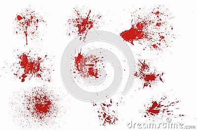 Various blood splatter Stock Photo