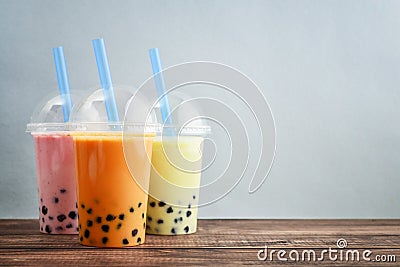 Various Bubble Tea Stock Photo